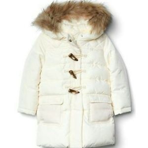 Gap 18-24 Months Ivory Frost Duffle Jacket NWOT